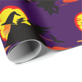 Flying Witch with full moon Cadeaupapier (Rol Hoek)