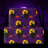 Flying Witch  with full moon   Cadeaupapier