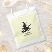 Flying Witch - Yellow -Happy Halloween - Favor Bag Bedankzakje (Geknipt)