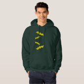 Flying Yellow Halloween Bats Hoodie (Voorkant volledig)
