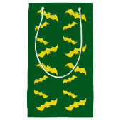 Flying Yellow Halloween Bats Klein Cadeauzakje (Voorkant)