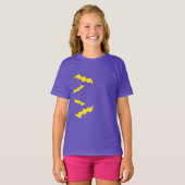Flying Yellow Halloween Bats T-shirt (Voorkant volledig)