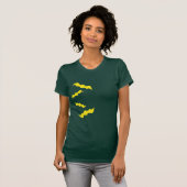 Flying Yellow Halloween Bats T-shirt (Voorkant volledig)
