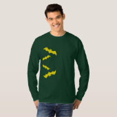 Flying Yellow Halloween Bats T-shirt (Voorkant volledig)