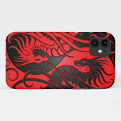 Flying Yin Yang Dragons - rood en zwart Case-Mate iPhone Case (Achterkant (horizontaal))