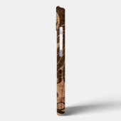 Flying Yin Yang Dragons with Wood Grain Effect Case-Mate iPhone Case (Achterkant / Links)