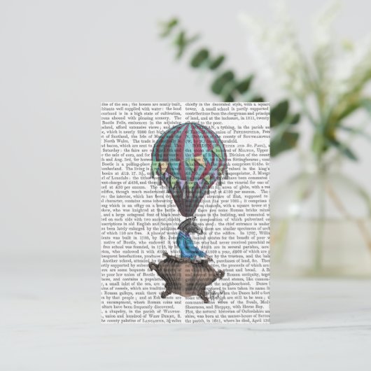 Flying Zebra Briefkaart (Staand voorkant)