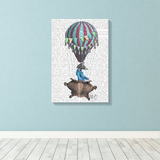 Flying Zebra Canvas Afdruk (Insitu (Houten vloer))