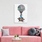 Flying Zebra Canvas Afdruk (Insitu (Woonkamer))