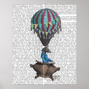 Flying Zebra Poster