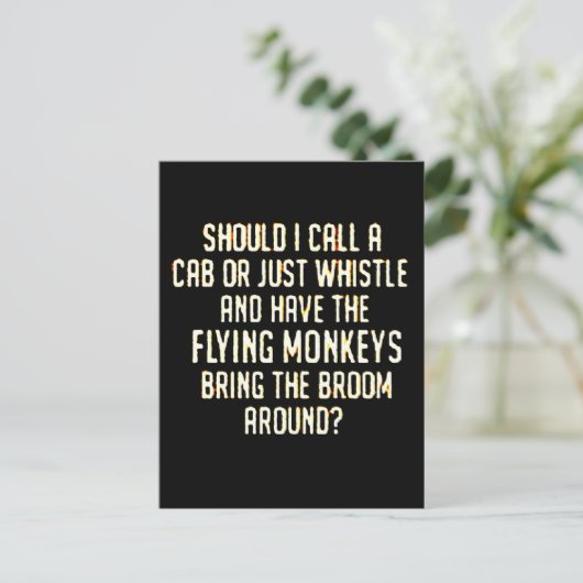 flyingmonkeyfluitje briefkaart (Staand voorkant)