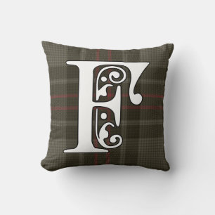 Flynn Clan Tartan Monogram Kussen