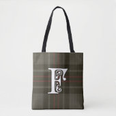 Flynn Clan Tartan Monogram Tote Bag (Voorkant)