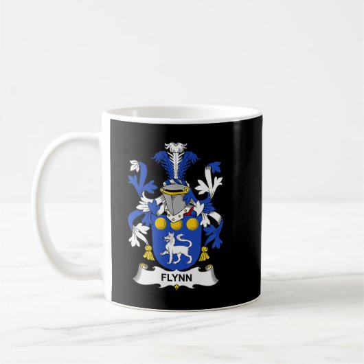 Flynn Coat of Arms Family Crest Koffiemok (Links)