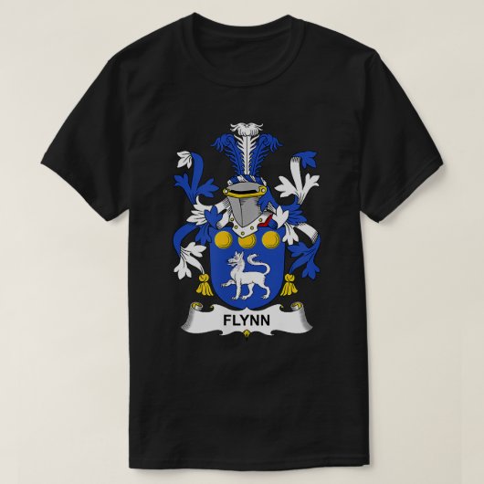 Flynn Coat of Arms Family Crest T-shirt (Design voorkant)
