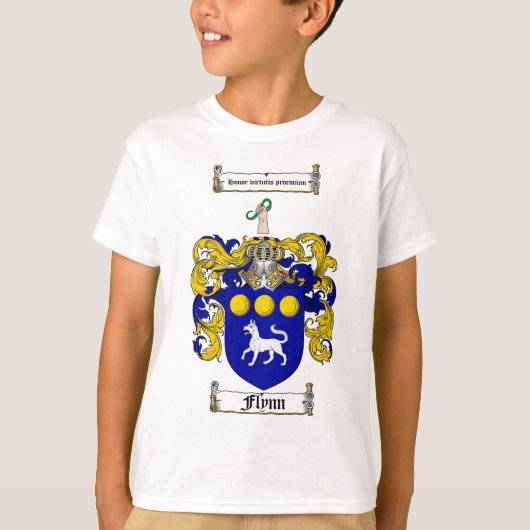 FLYNN FAMILY CREST - FLYNN COAT VAN WAPENS T-SHIRT (Voorkant)