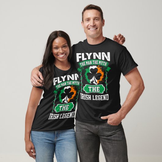 Flynn het Man the Myth Irish Legend St Patricks T-shirt (Unisex)