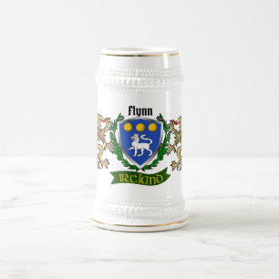 Flynn/O'Flynn Irish Shield Beer Stein Bierpul