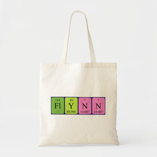 Flynn periodieke lijstnaam canvas tas (Voorkant)