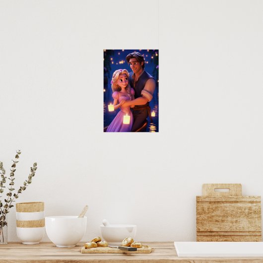 Flynn & Rapunzel Tangled Couple Poster (Keuken)