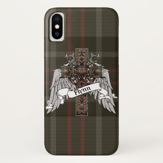 Flynn Tartan Cross Case-Mate iPhone Case (Achterkant)