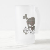Flynn Tartan Skull-Mok Matglas Bierpul (Voorkant rechts)