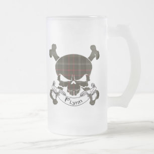 Flynn Tartan Skull-Mok Matglas Bierpul