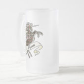 Flynn Tartan Unicorn Matglas Bierpul (Voorkant links)