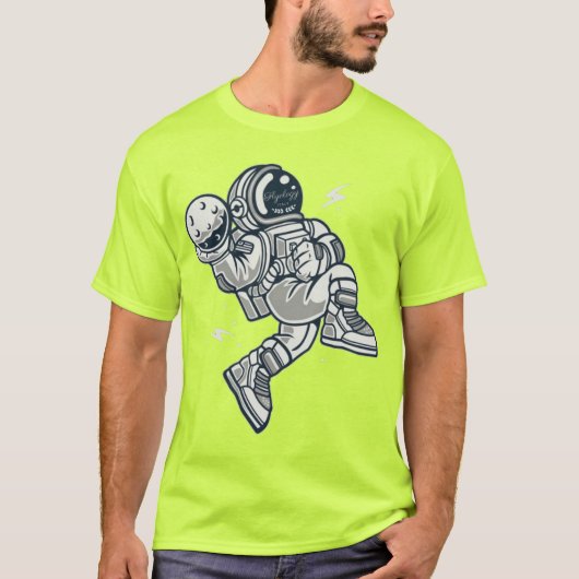Flyology Astroman safety green T-shirt (Voorkant)