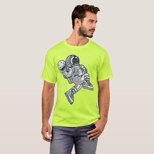 Flyology Astroman safety green T-shirt (Voorkant volledig)