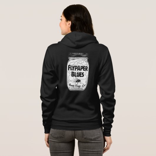 Flypaper Blues Womens Black Hoodie (Achterkant volledig)