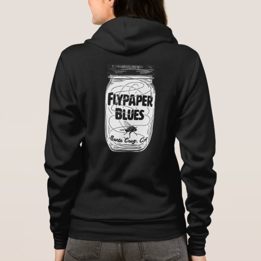 Flypaper Blues Womens Black Hoodie (Achterkant)