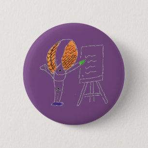 FlyTeacher Round Badge Ronde Button 5,7 Cm