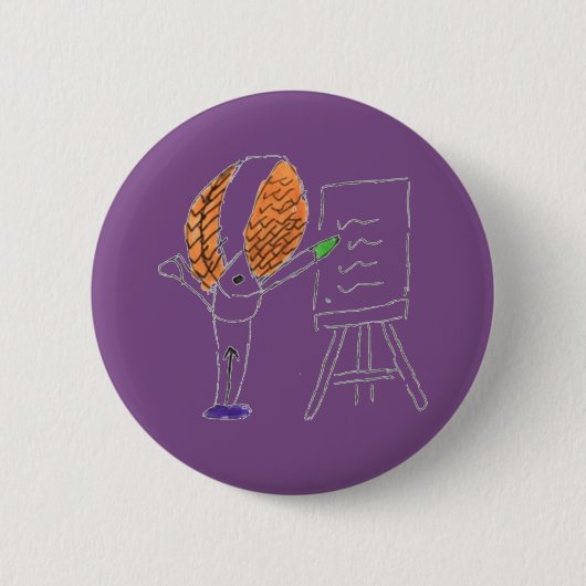 FlyTeacher Round Badge Ronde Button 5,7 Cm (Voorkant)