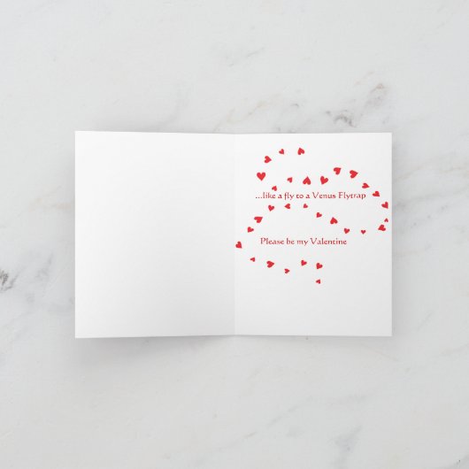 Flytrap Valentijn van het Venus Feestdagen Kaart (Binnen)