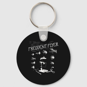 Flyvissen Knopen Grappige Visser Kerstman Vader Sleutelhanger