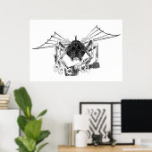 FLYWETA MET GUITAR POSTER (Thuiskantoor)