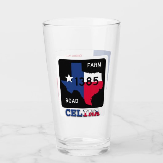 FM 1385 Rd, Celina, Texas, Pint Glass Glas (Voorkant)
