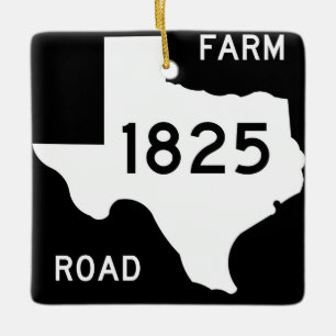 FM 1825 Pflugerville Sign Keramisch Ornament