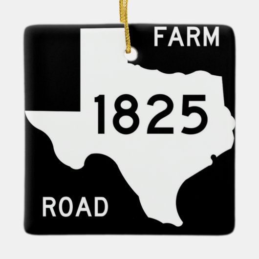 FM 1825 Pflugerville Sign Keramisch Ornament (Voorkant)