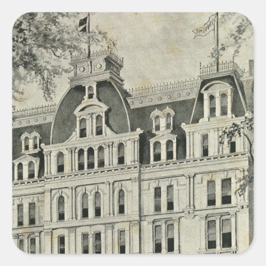 FM Brown & Co Vierkante Sticker (Voorkant)