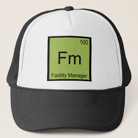 Fm - Facility Manager Chemistry Element Symbol T-s Trucker Pet (Voorkant)