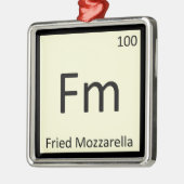 Fm - Fried Mozzarella Appetizer Chemistry Symbol Metalen Ornament (Links)