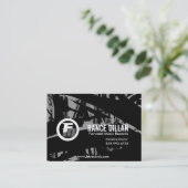 FM Grunge Business Card-sjabloon Visitekaartje (Staand voorkant)