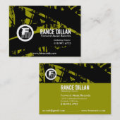 FM Grunge Business Card-sjabloon Visitekaartje (Voorkant / Achterkant)