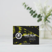 FM Grunge Business Card-sjabloon Visitekaartje (Staand voorkant)