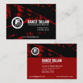 FM Grunge Business Card-sjabloon Visitekaartje (Voorkant / Achterkant)