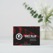 FM Grunge Business Card-sjabloon Visitekaartje (Staand voorkant)