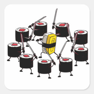 FM Pop Cultuur Kill Maki Vierkante Sticker