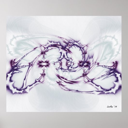 FM - Violet & Blauwgroen 3 Poster (Voorkant)